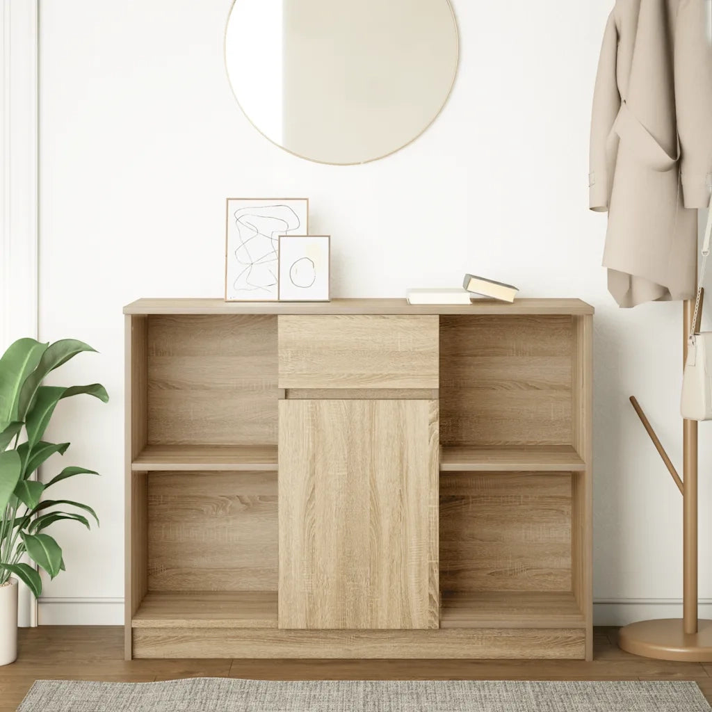 Credenza con Cassetto Rovere Sonoma 101x35x76 cm in Truciolato