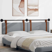 Testiera sospesa Con luce LED Grigio Chiaro PU Antico 3424044