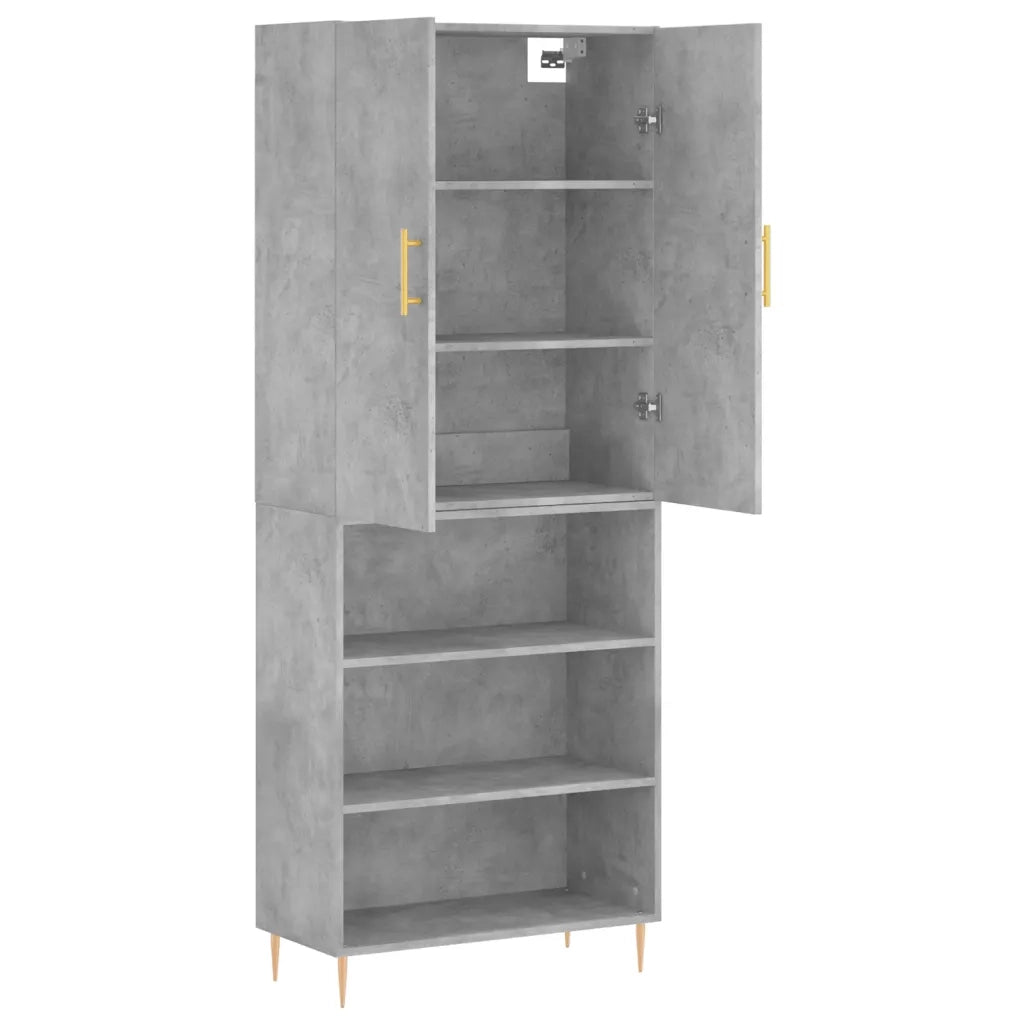 Credenza Grigio Cemento 69,5x34x180 cm in Legno Multistrato 3196063