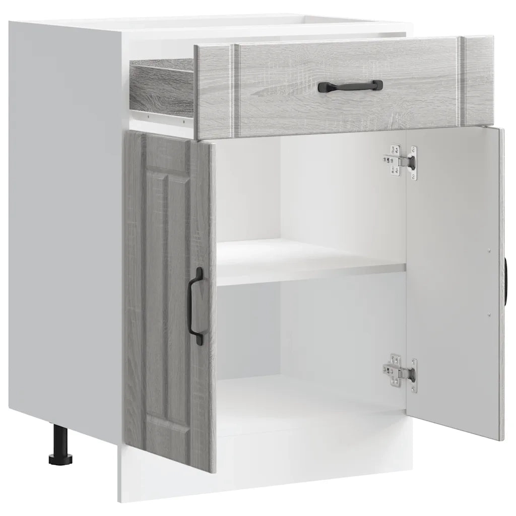 Base da Cucina Lucca Grigio Sonoma in Legno Multistrato 853733