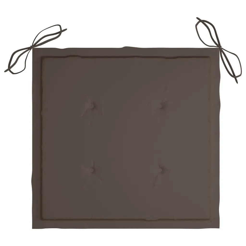 Sedie da Giardino 6 pz e Cuscini Grigio Talpa Massello di Teak cod mxl 8331