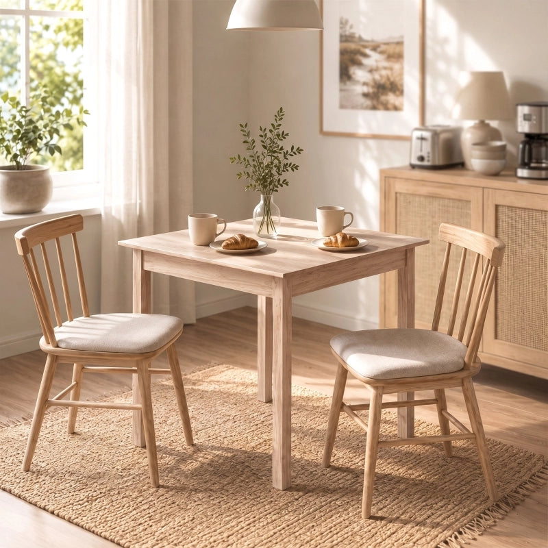 TAVOLO da pranzo quadrato 75x75x76 cm Legno di pino naturale