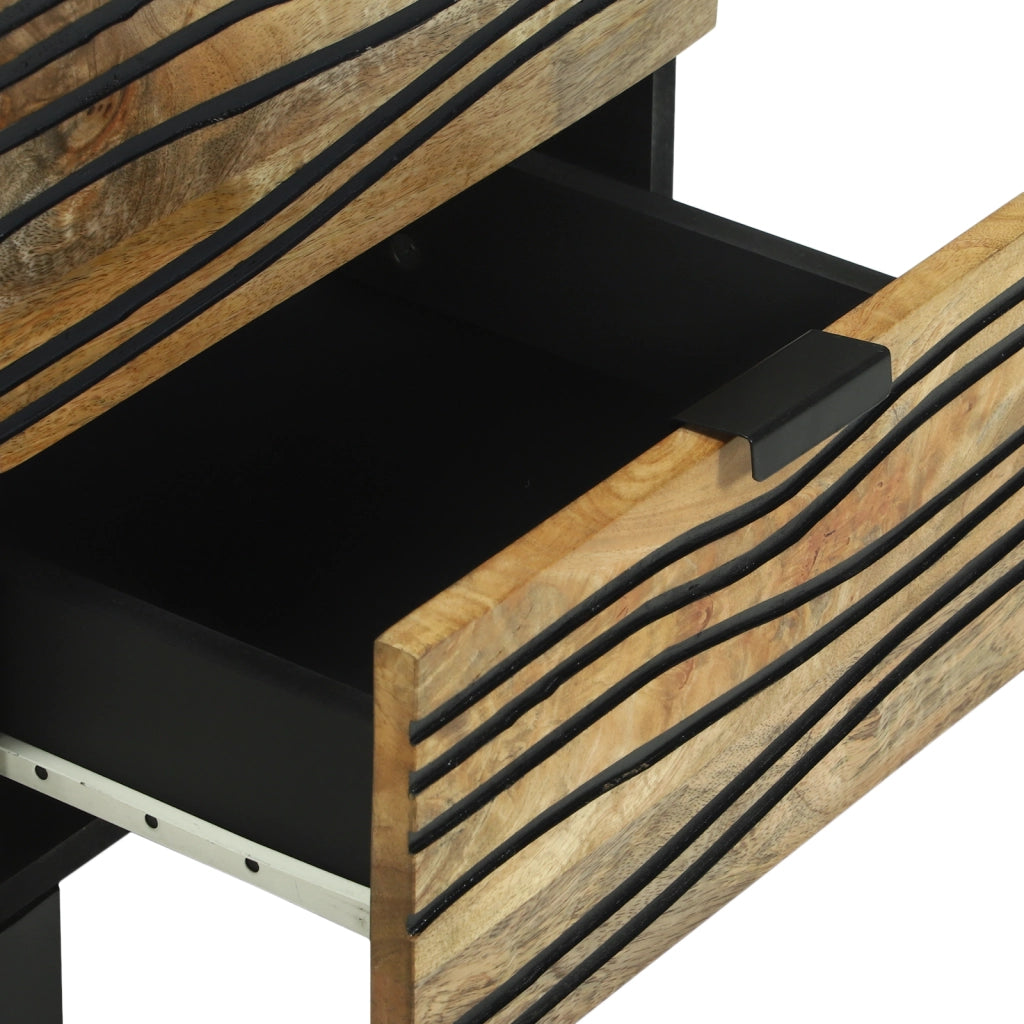 Mobile da letto 40x33.5x46 cm in legno massello di mango e legno ingegnerizzato