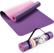 Mat antiscivolo in TPE per donne e uomini con cinture di trasporto per Pilates stretching allenamento a casa - 183 x 61 x 0.6 cm
