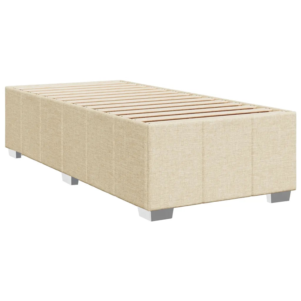 Giroletto a Molle con Materasso Crema 100x200 cm in Tessuto 3293884