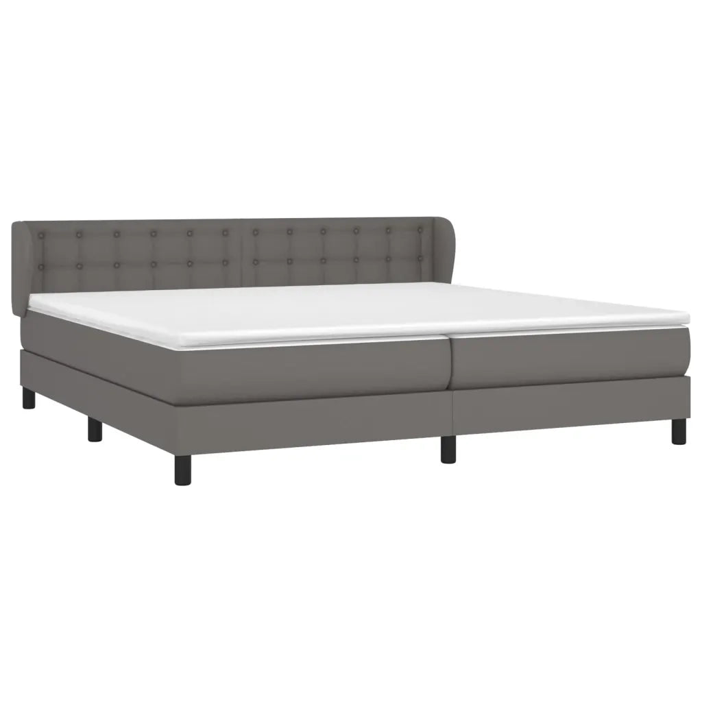 Giroletto a Molle con Materasso Grgio 200x200 cm in Similpelle 3127335