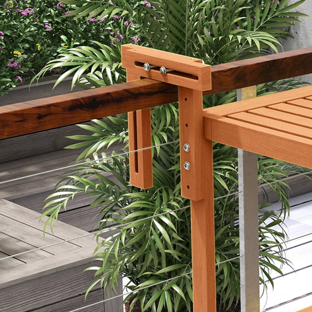 Tavolo pieghevole da balcone Tavolo da giardino Tavolo pieghevole da esterno; impermeabile; altezza regolabile; 68 cm x 65 cm x 55 cm; teak