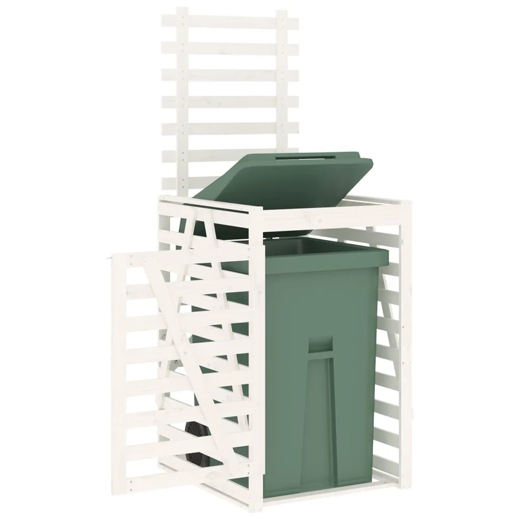 Copribidone Bianco 84x90x128,5 cm in Legno Massello di Pino 825101