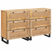 Credenza 2 pcs Marrone 60 x 33 x 75 cm Legno di mango massello 3310058