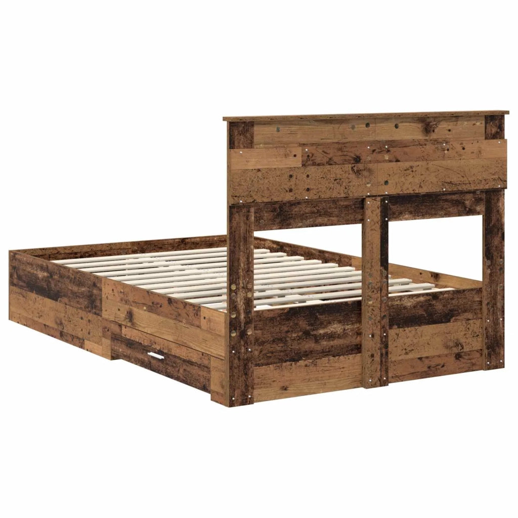 Struttura del letto con testiera Legno vecchio 120 x 190 cm 3410009