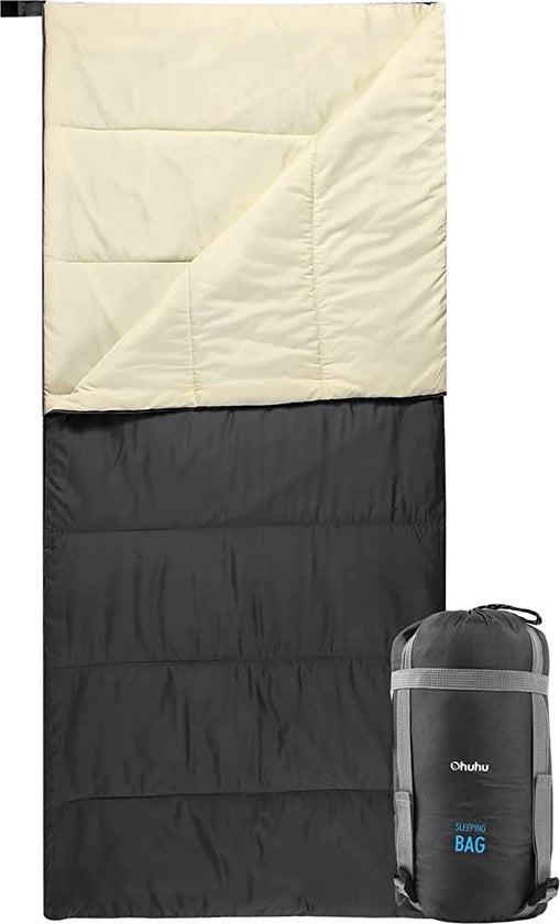 Zomerslaapzak per adulto - Ideale per campeggio e trekking, 15 °C - 25 °C