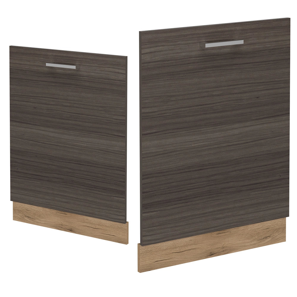 Pannello frontale della lavastoviglie R-Line Grigio nobile/Rovere dorato 60 cm senza piano di lavoro Vicco