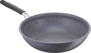 Wok minerale con rivestimento antiscivolo in acciaio e alluminio - Ø 28 cm - manico in silicone - adatto a tutte le fonti di calore