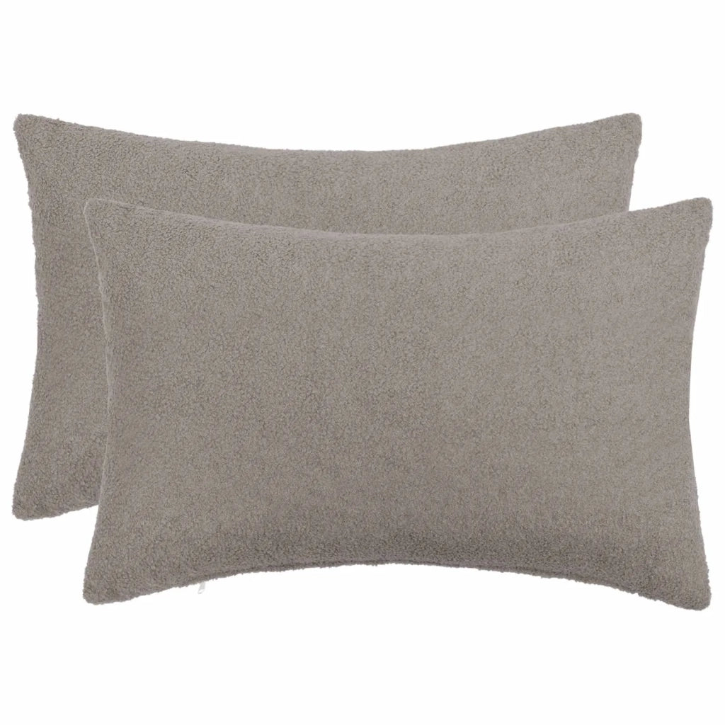 Federa 2 pcs HEERLEN Grigio Chiaro 50 x 80 cm Bouclé 911985