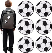 6 pezzi di patch da cucire a mano - 69 cm - applicatore per applicare su tessuto - tema sportivo pallone