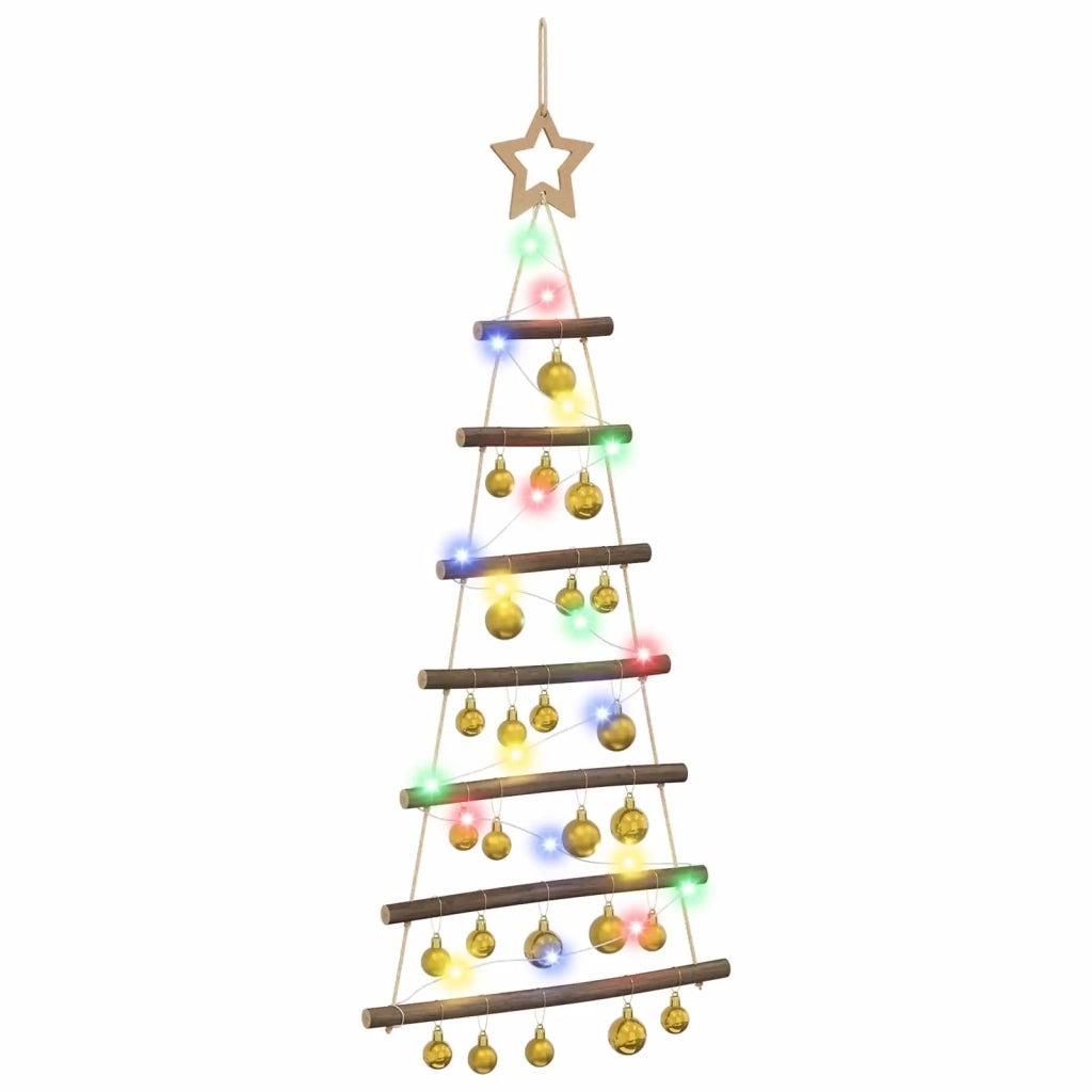 Albero di Natale appeso con palle 90 cm 30 LED Multicolore 42050496