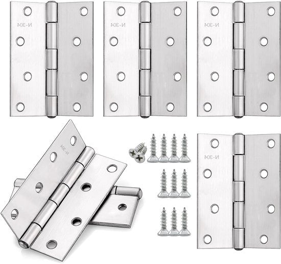 Incollabili Maniglioni di 100 x 70 mm - Acciaio Inossidabile - Per Porte, Finestre, Armadi - Set da 4 - Con 48 Viti - Spessore Pianoforte