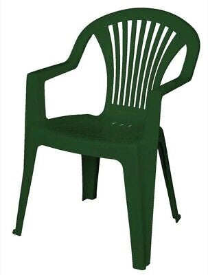 SEDIA LIDO IN POLIPROPILENE VERDE CM. 57X58X82H PEZZI 4
