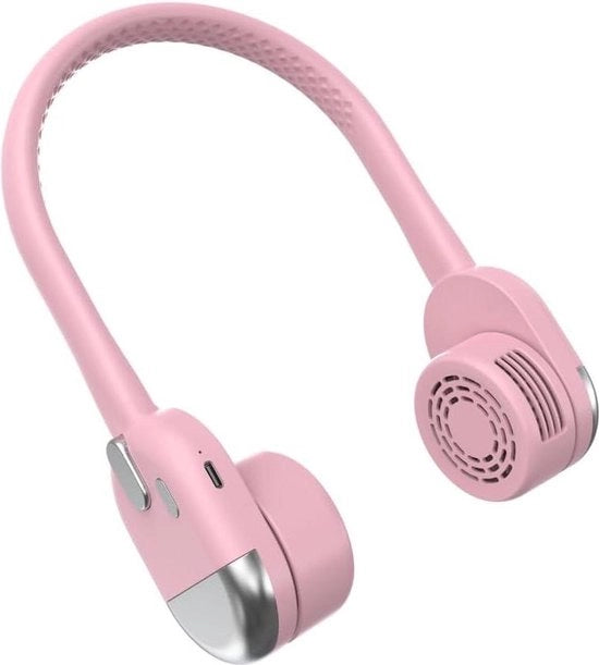 Ventilatore portatile per collo senza ali - caricabile via USB - 360° raffreddamento - 3 velocità - per uso interno ed esterno a casa ufficio e durante le attività sportive.