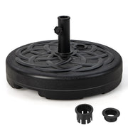 Base per ombrellone resistente con serbatoio ricaricabile 56 x 30 cm antivento stile decorativo HDPE nero 20_0019226