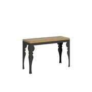 Tavolo apribile 120x45/90 cm Paxon Double telaio Antracite - Quercia Natura
