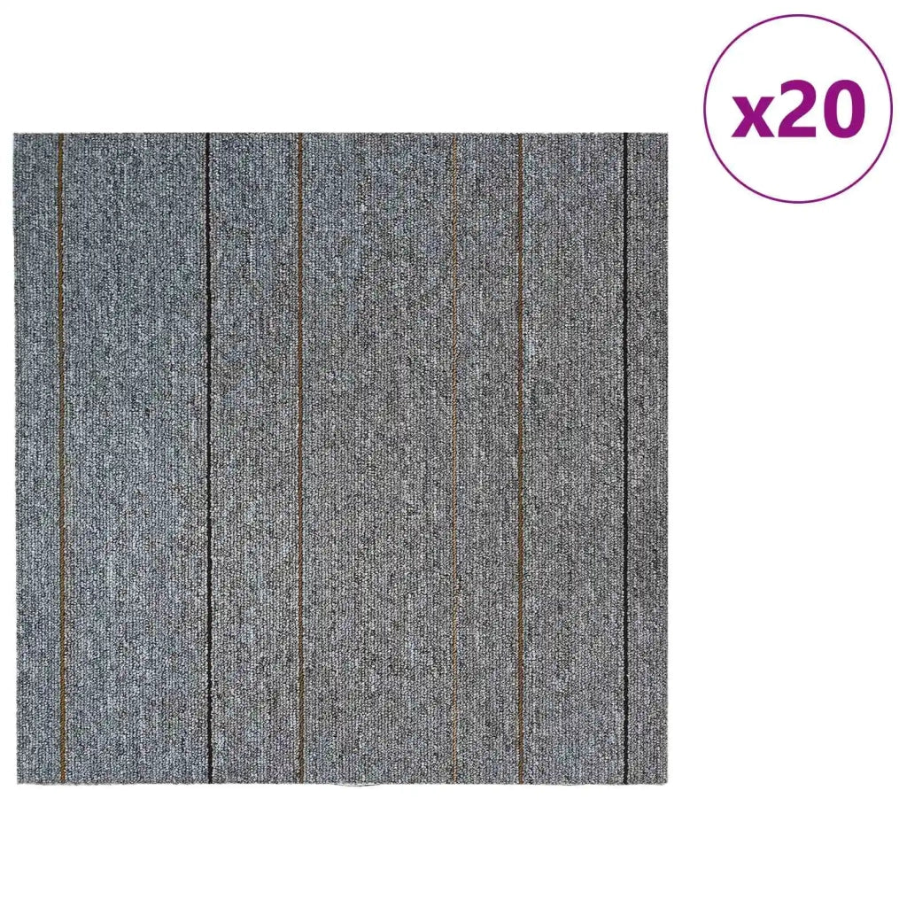 Piastrella per Tappeto Grigio chiaro con strisce 50 x 50 cm CFW7481760