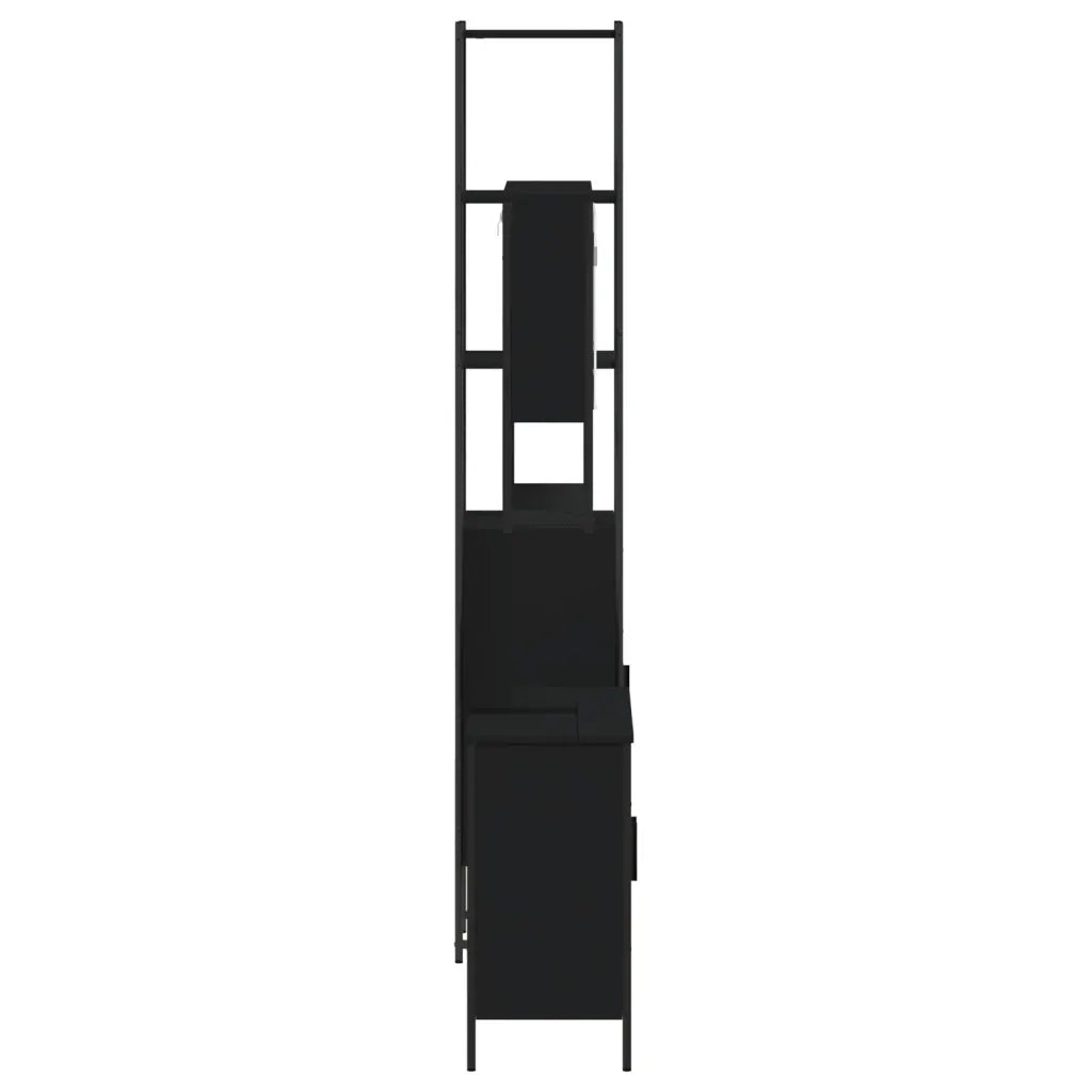 Set Mobili da Bagno 3 pz Nero in Legno Multistrato 3214680