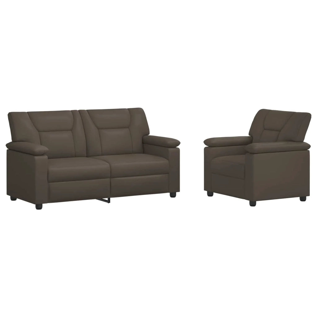 Set di divani 2 pcs Grigio Similpelle 3430529
