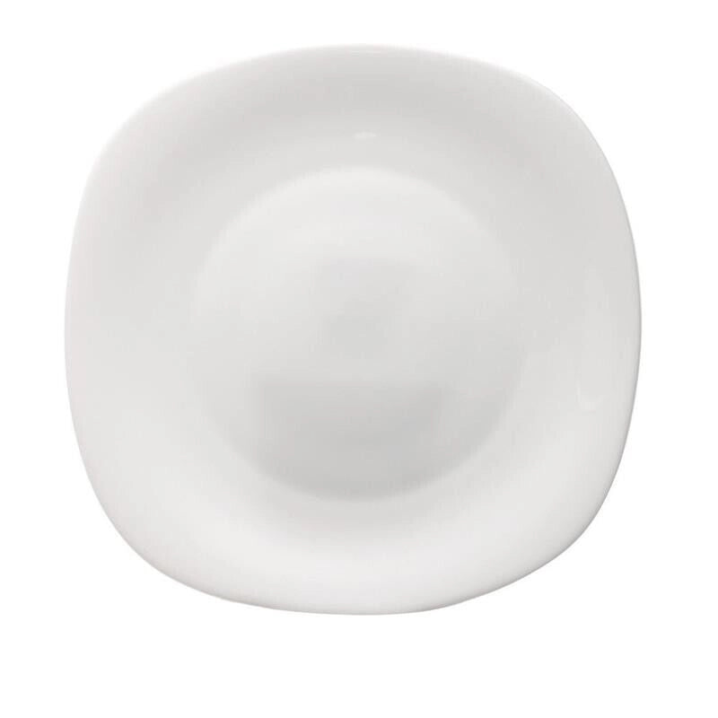 SET DA SEI PIATTI PIANI LINEA PARMA ROCCO BORMIOLI IN OPALGLASS BIANCO QUADRATO 27 CM
