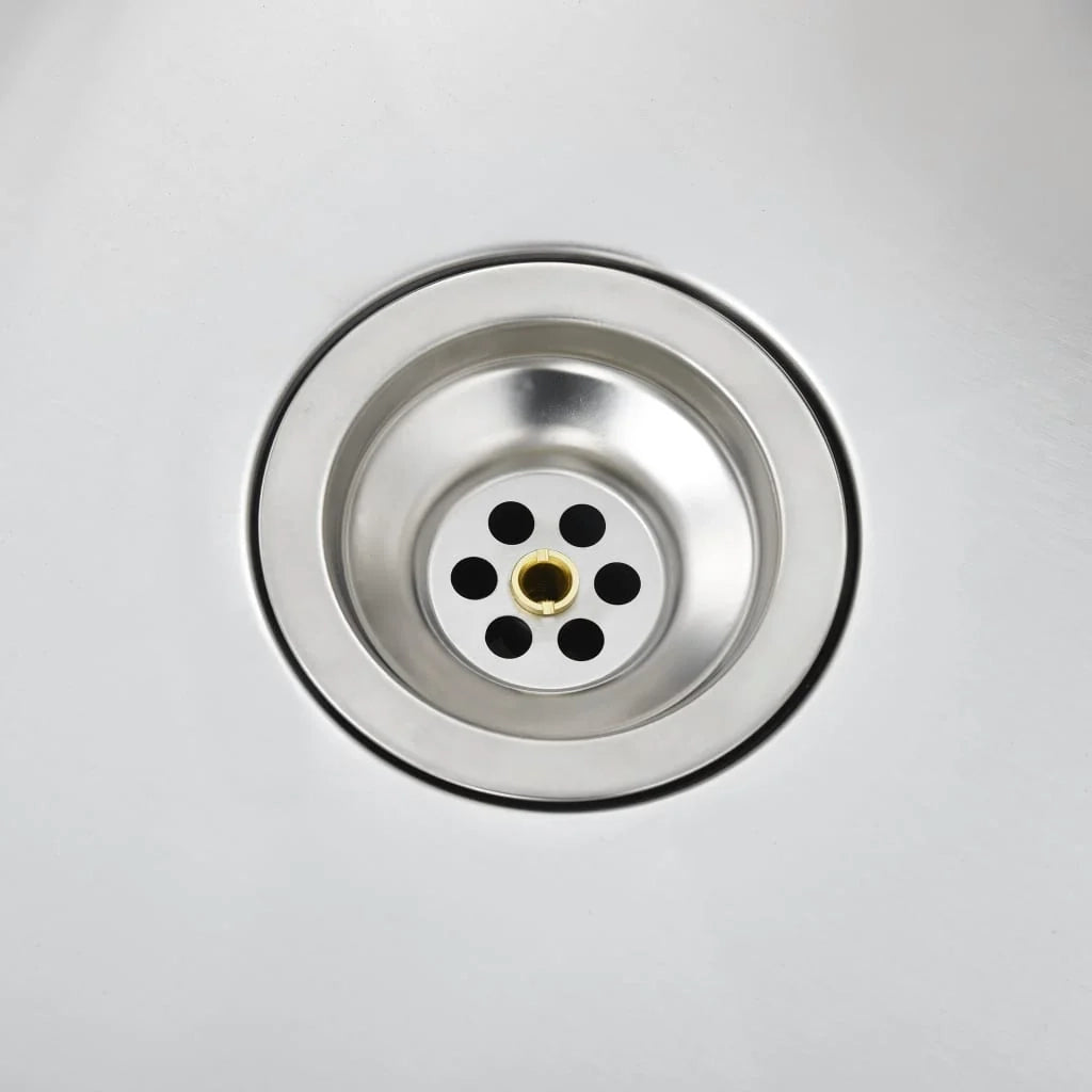 Lavello da cucina fatto a mano con filtro 44 ​​x 44 cm acciaio inox 02_0002362