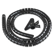 SPIRALE AVVOLGI CAVO FLESSIBILE VULTECH 1.5 MT SN21505 NERA