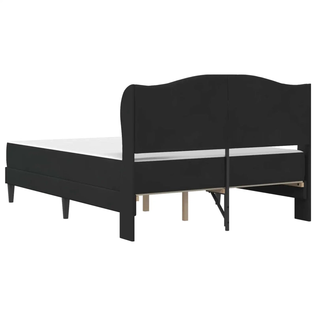 Struttura del letto con testiera Nero 140 x 190 cm Velluto