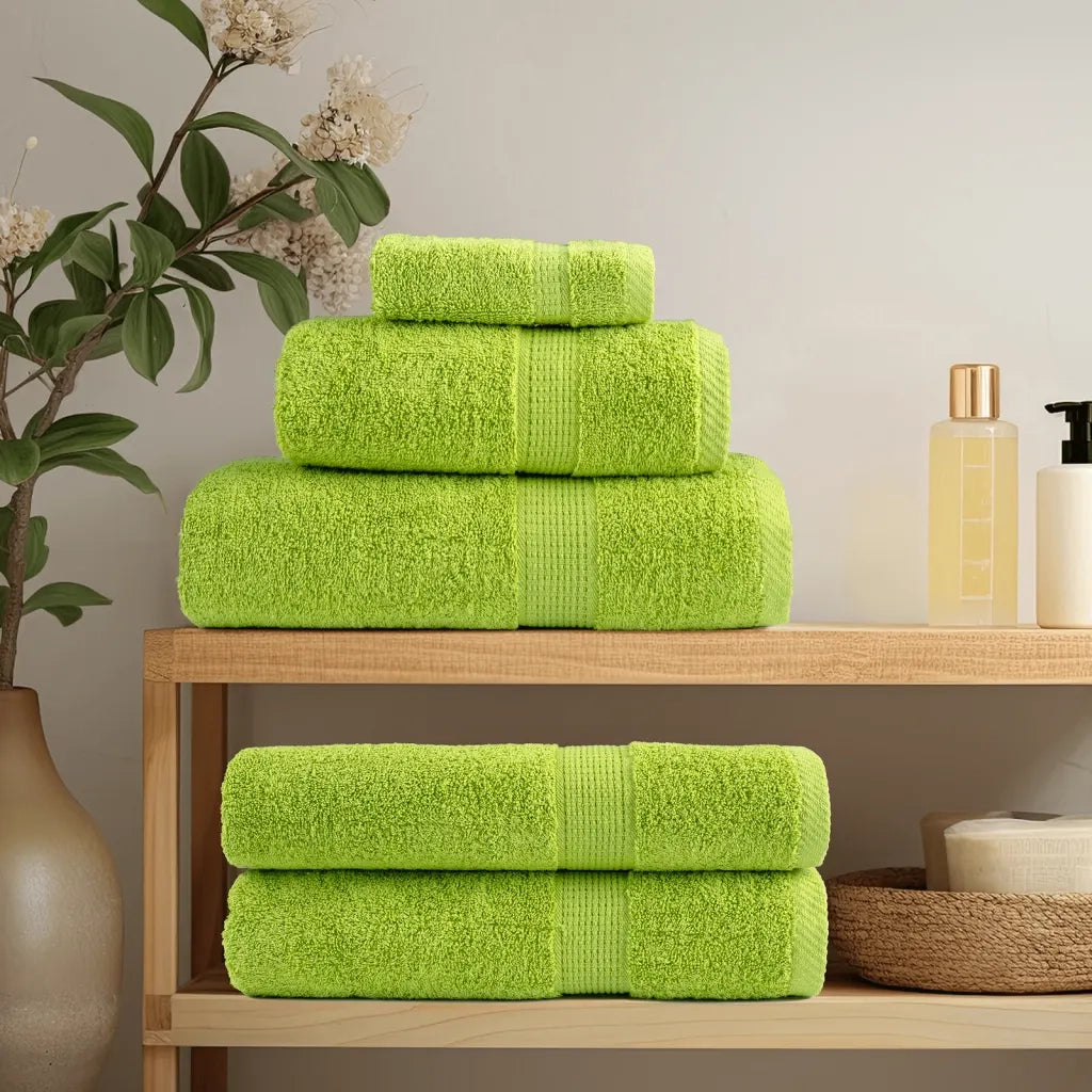 Set ASciugamani SOLUND 6 pz | Teli per bagno Verde Mela 600 gsm
