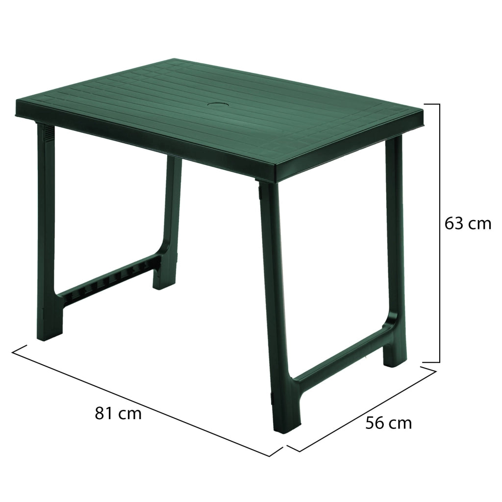 Beechwood, Tavolo da Esterno 6 Posti Made in Italy, 81x56x63h cm Verde