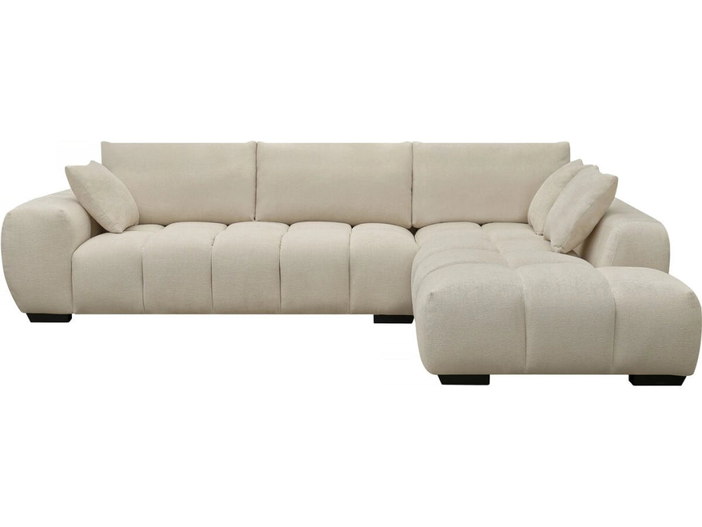 Divano angolare in tessuto "Monceau" - 3 posti - Beige
