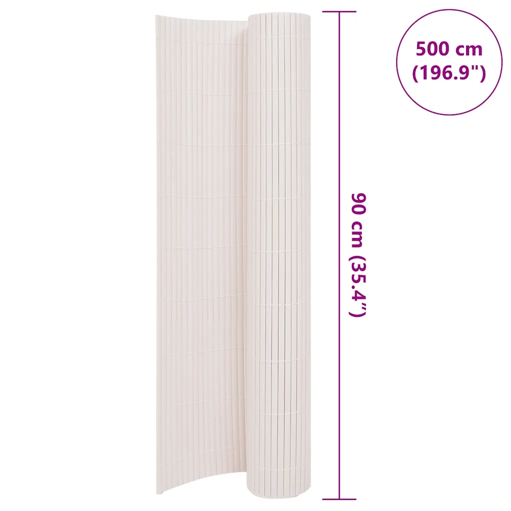 Recinzione da Giardino a Doppio Lato 90x500 cm Bianca 43627