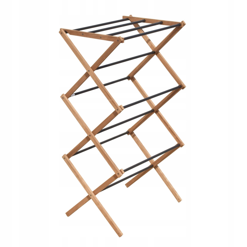 Stendibiancheria da balcone in legno pieghevole verticale KADAX