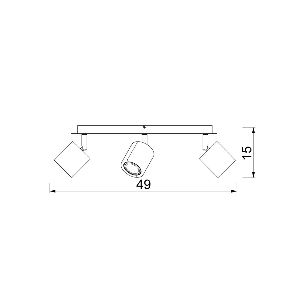 Plafoniera Demia 3 faretti orientabili GU10 beige Luminex