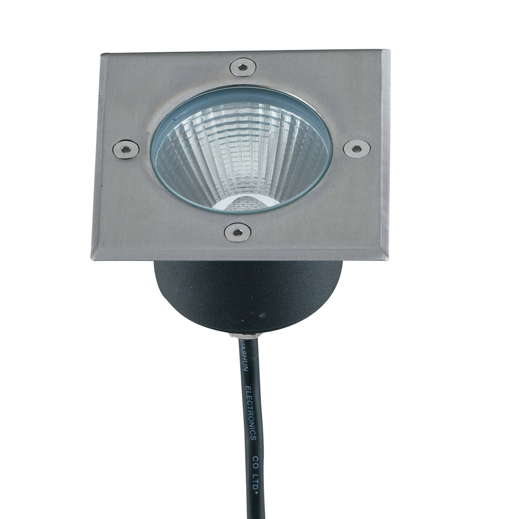 FARO A INCASSO CALPESTABILE LED WALK ACCIAIO QUADRATO 8W 990LM 4000K IP67 10X10X7,78CM