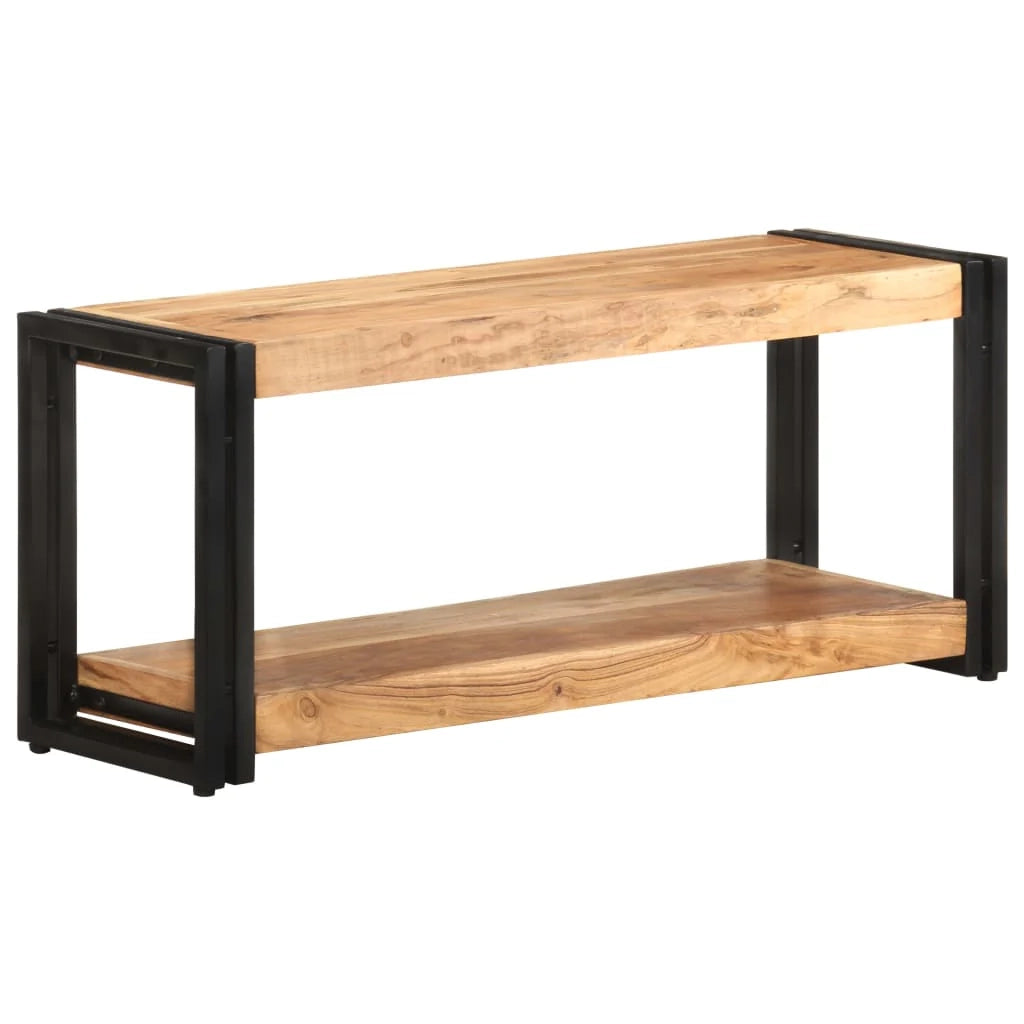 Mobile TV multimediale scaffale per televisione televisore buffet sala da pranzo soggiorno camera da letto 90 x 30 x 40 cm legno massello di acacia marrone 02_0026328
