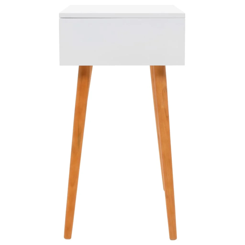 Toeletta tavolo da trucco di design mobile da camera da letto con specchio 60 x 40 x 75 cm MDF bianco 02_0006292