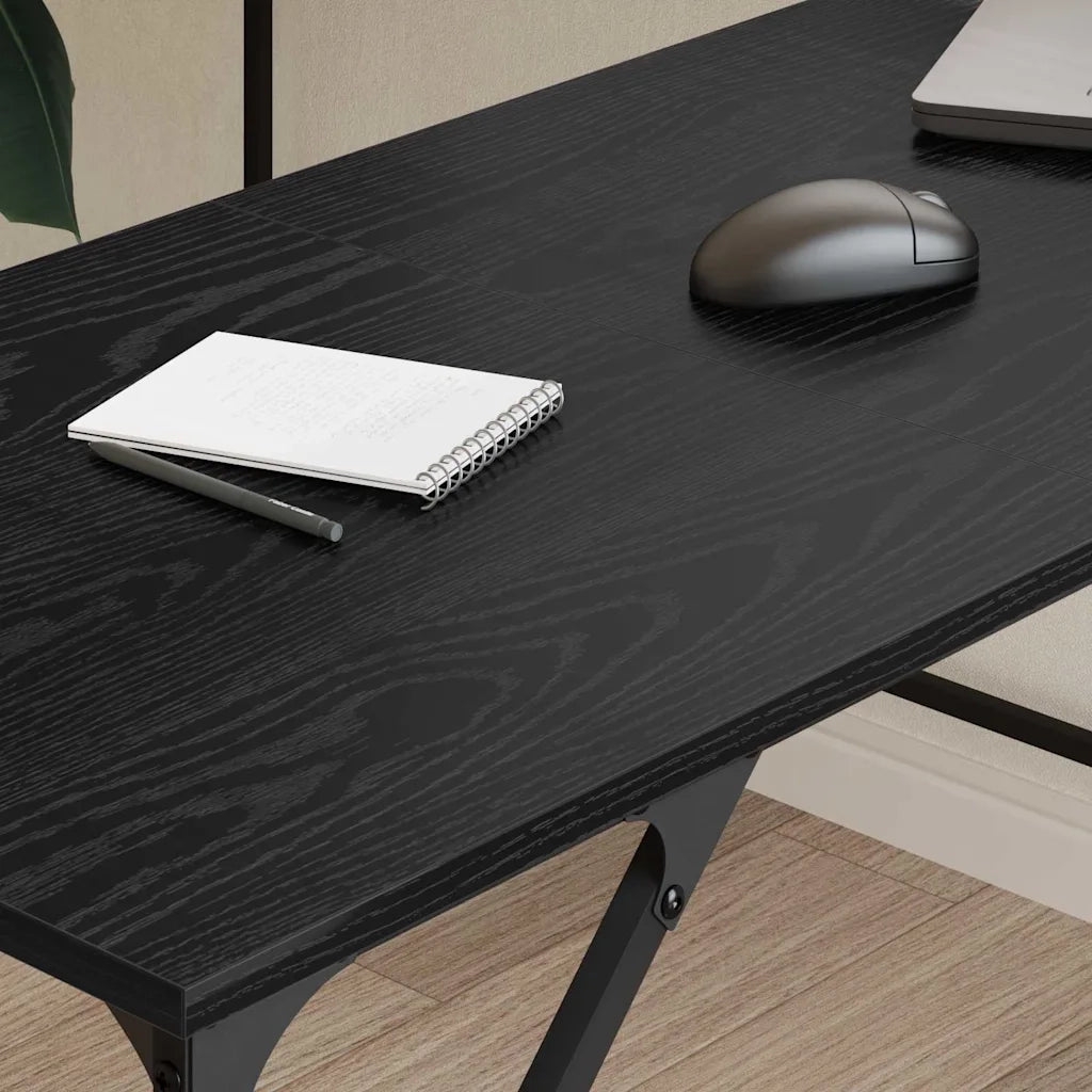 Scrivania Rovere Nero 149 x 149 x 75 cm Legno multistrato