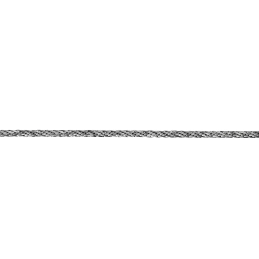 Fune in ferrro zincato Ã˜ 5 mm. con nucleo in fibra tessile 50 mt.