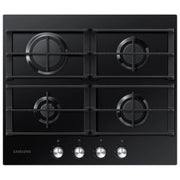 Samsung NA64H3010AK Piano Cottura a Gas in Vetro Temperato 4 Fuochi Griglia in Ghisa 60 cm Nero