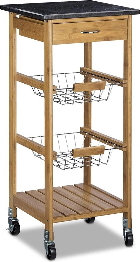 Carrello da servizio - Trolley da cucina - Su ruote – Sostenibile – Trolley da cucina