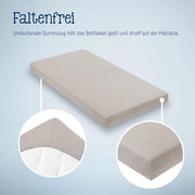 Lacci per lettino per bambini, doppio pacchetto, 60x120 / 70x140, marrone chiaro