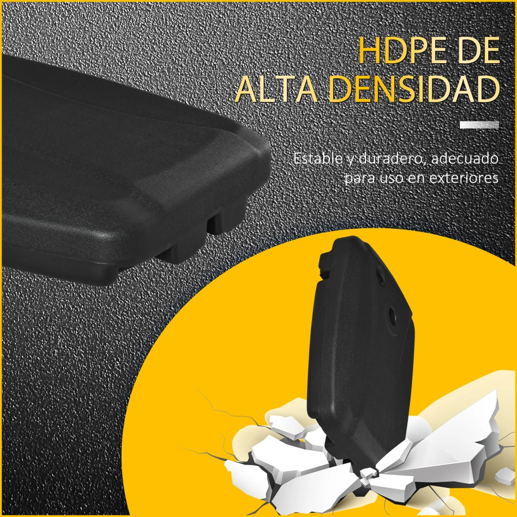 Base per Ombrellone con Ruote Riempibile d'Acqua ¨C Zephmum ¨C 80x60x17 cm Nero
