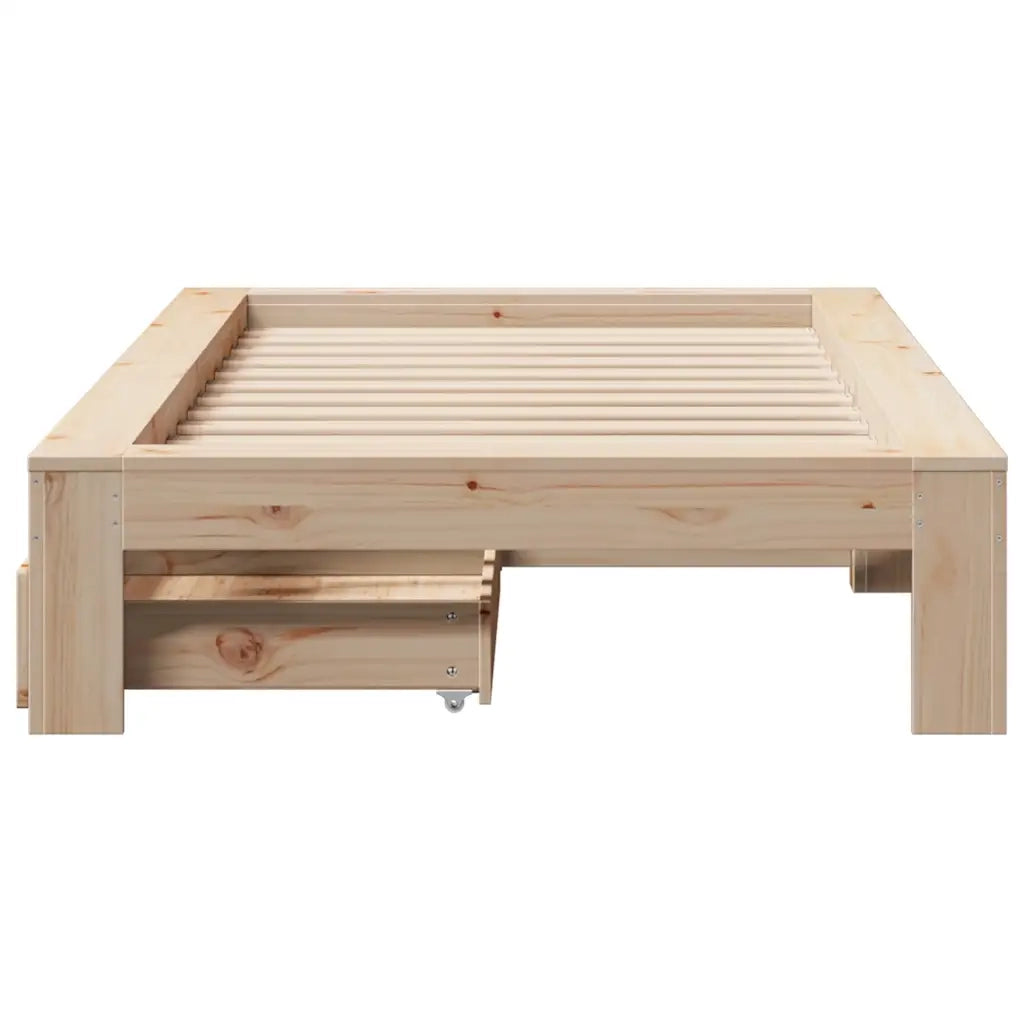 Letto senza Materasso 90x190 cm in Legno Massello di Pino 3309020