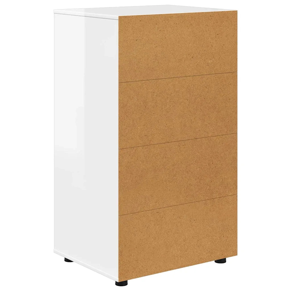 Armadi di Stoccaggio Bianco Lucido 60 x 48 x 105 cm