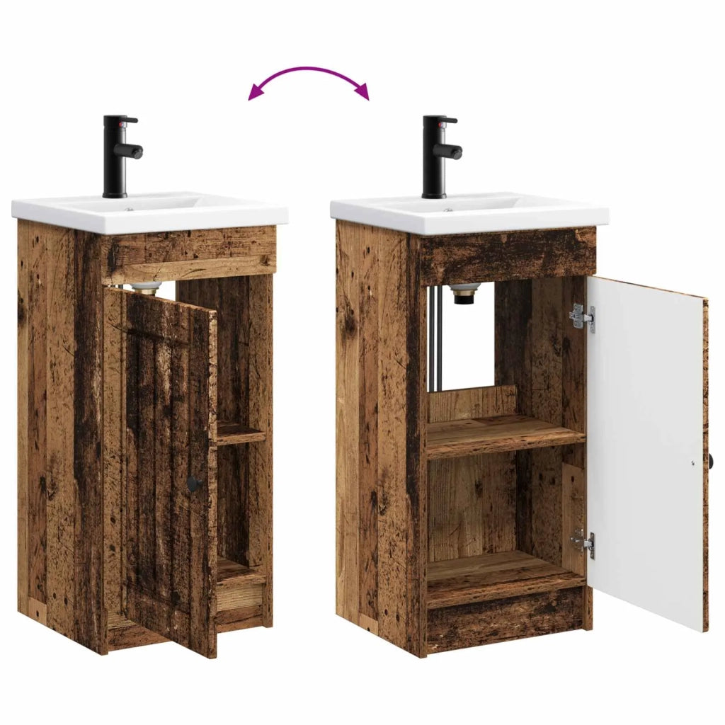 Mobile da bagno con lavabo Legno antico 42 x 40 x 84,5 cm 890032